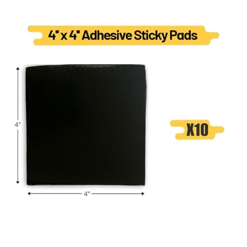 diatomiteco Adhesive Sticky Pads for Road Reflectors, 4" x 4" Butyl Sticky Pads, 10 Pack, Stick Driveway Reflectors on Driveway, Apply on Asphalt, Pavement, Cement or Concrete, Reflectors Sold Separately - Image 3