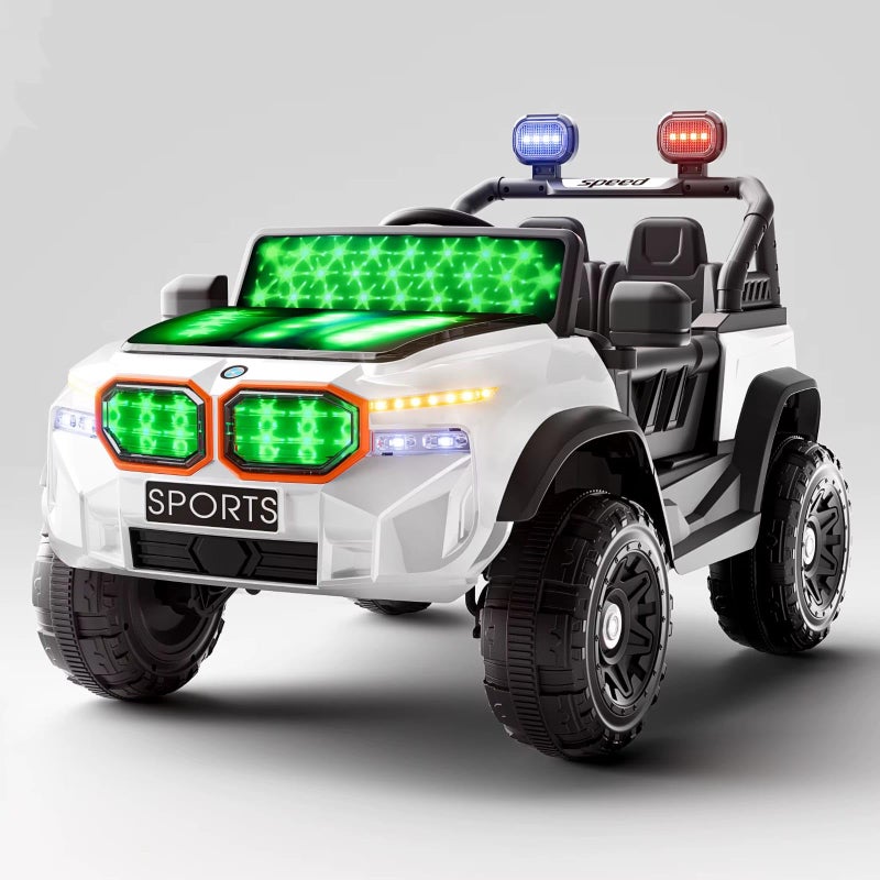 Multi-colored electric ride-on car for boys and girls