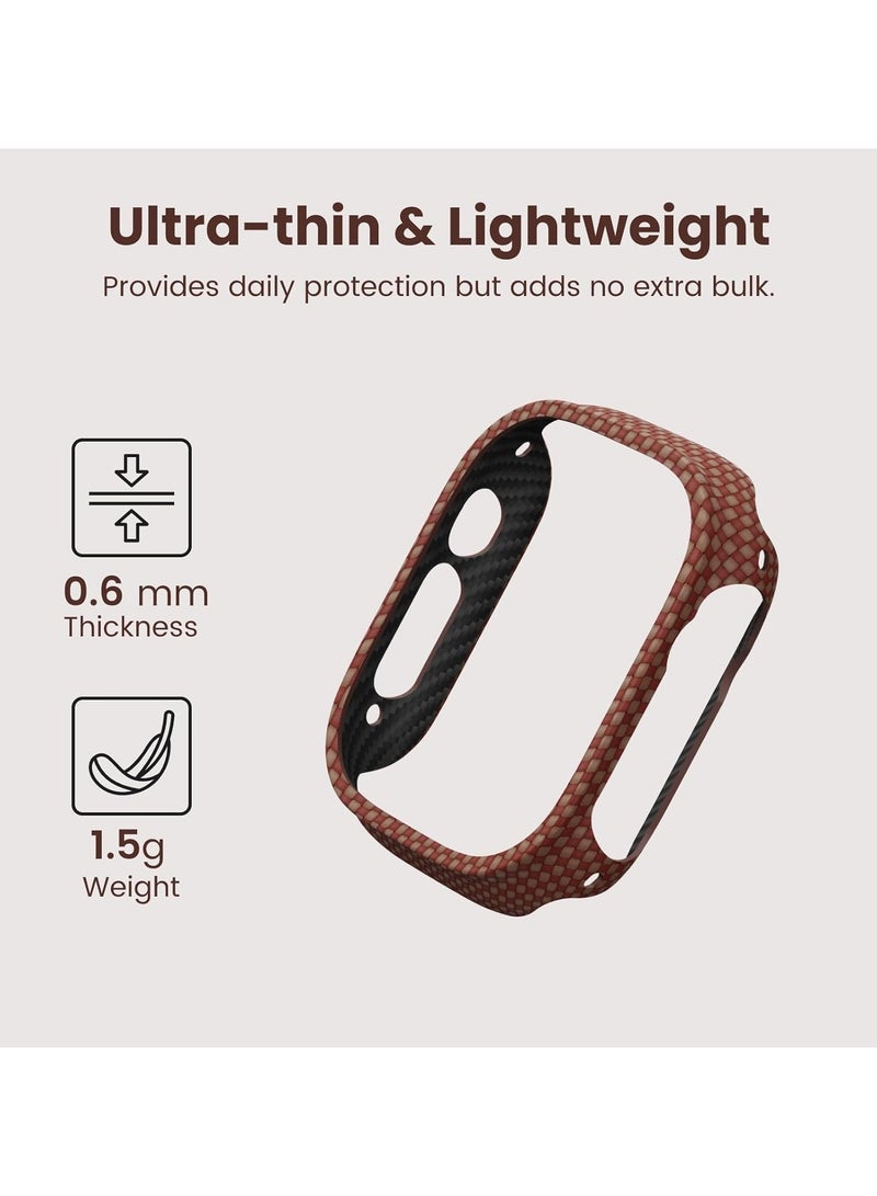 PITAKA PITAKA Apple Watch Ultra/Apple Watch Ultra 2 Case, Exquisite Minimalist Slim Apple Watch Ultra 2 Case 49mm, Aramid Fiber Woven Air Case - Sunset  - Image 5