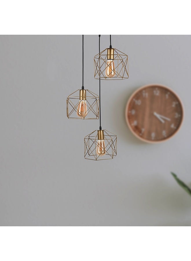 El Rawda Lighting Ritmo Ceiling Lamp | modern decorative LED E27 pendant light ceiling lamp hanging | suitable for any room | Color: Gold | Size: 70x36x70 cm