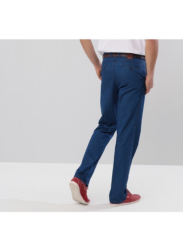 Varetta - Men's Blue Pocketed Tencel Jeans - Image 1