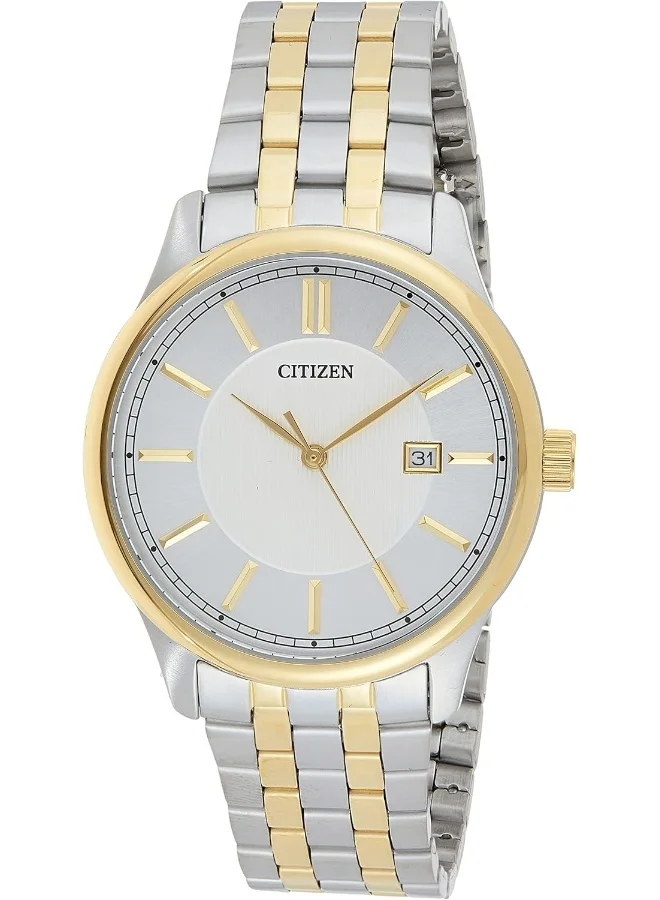 CITIZEN CITIZEN Men's Quartz Watch, Analog Display and Stainless Steel Strap BI1054-55A, Silver