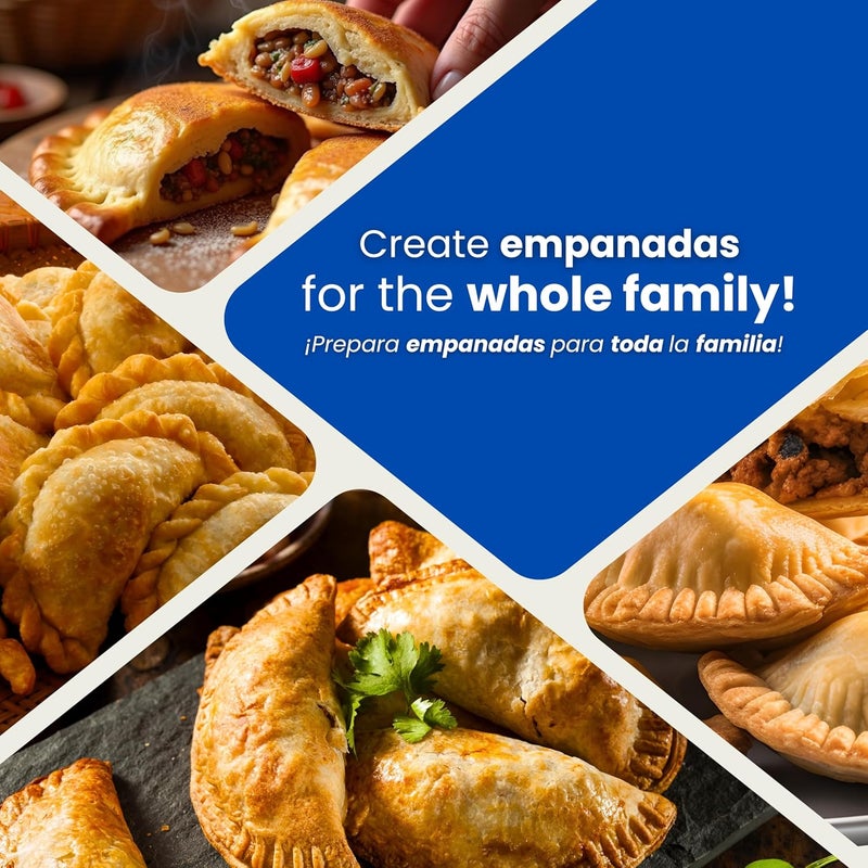 TRAITOOLS Empanada Maker Press Kit with 3 Sizes + Pasta Dough Cutter – Quesadilla Crimper, Dumpling Wrapper, Pierogi Maker Press, Perogies Tool - Molde para Empanadas Colombianas para Cocina Latina - Image 5