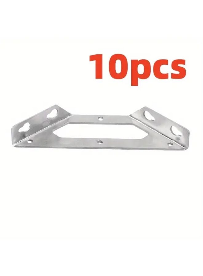 10pcs Heavy Duty Stainless Steel Angle Brackets Multi Function Corner Bracket - Image 1