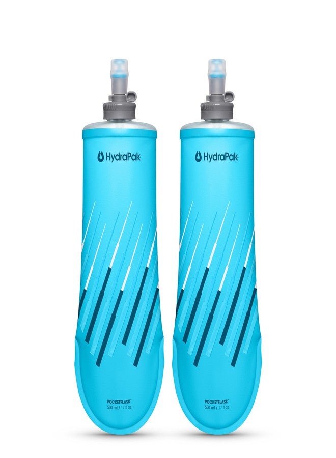 HydraPak PocketFlask Compressible, Low Profile Soft Flask 2-Pack (500ml) - Image 1