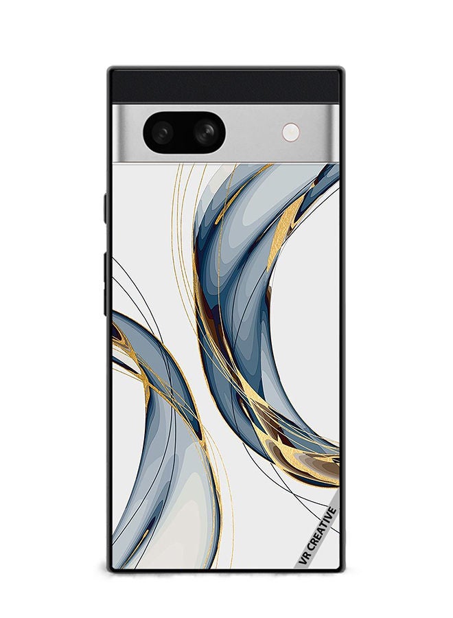 VR CREATIVE Protective Case Cover For Google Pixel 7a Digital Art Layers Design Multicolour - Image 1