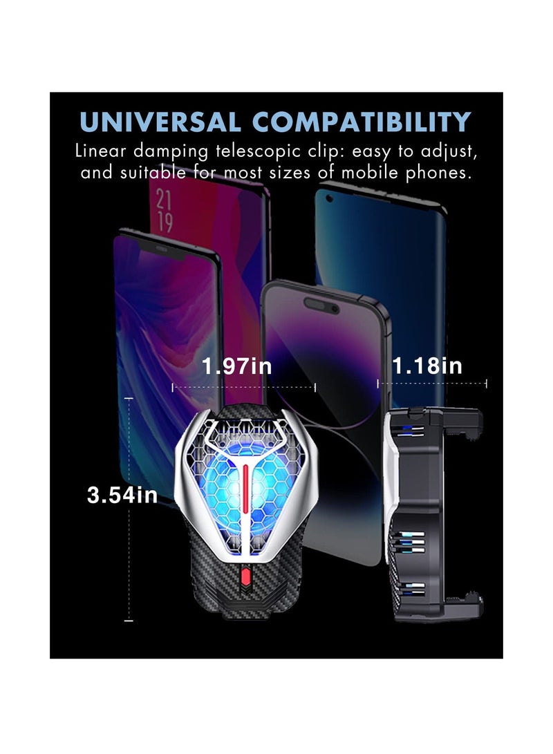 SYOSI, Phone Cooler, Cooling Fan with Semi-Conductor Chip, Universal Cellphone Radiator for Tiktok Live Streaming, Outdoor Vlog, Mobile Gaming - Image 2