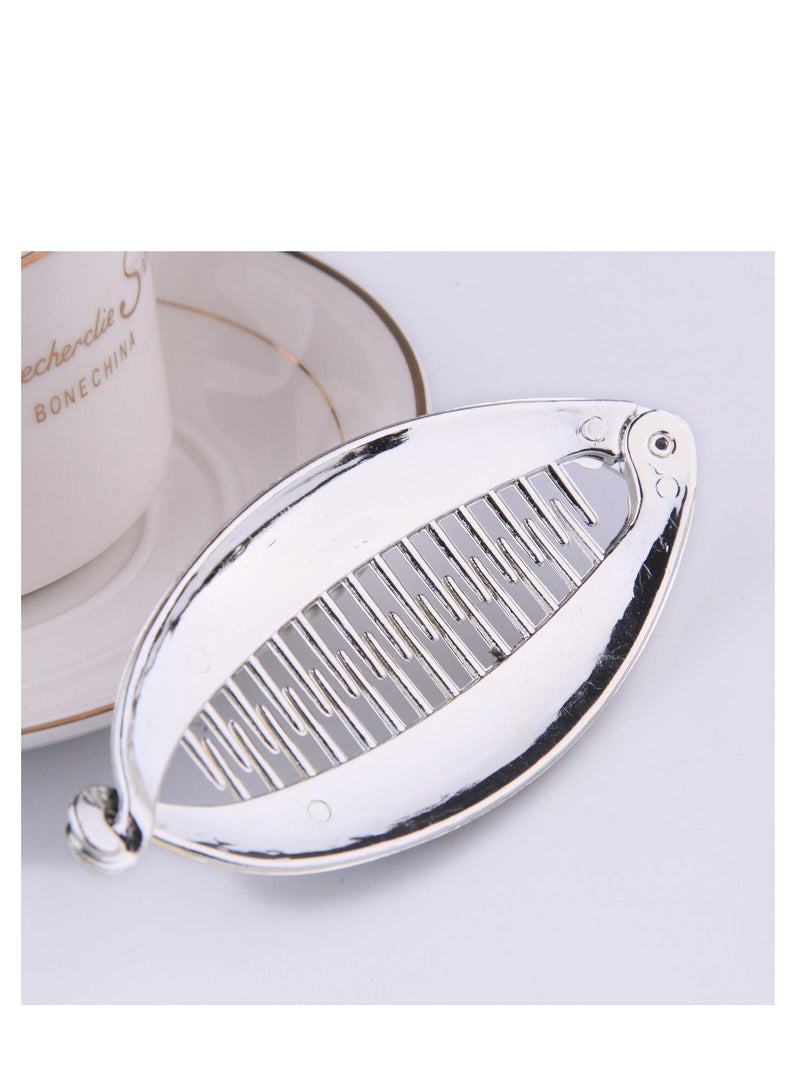SYOSI 4Pcs Clip Hair, Clincher Rounded Edges Hair Comb Fish Shape Grips Clamp Headwear for Women  Girls Flexible Banana Clips Hair for Thin Hair Ponytail Holder - Image 3