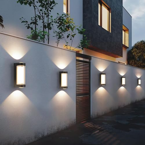 Groeien Pack of 2 Modern 4 Watt Led Waterproof Ip65 Wall Light Outdoor Lighting Balcony Lights Home Decor Wall Lamp Wall Mounted Fixtures-Aluminium - Image 2
