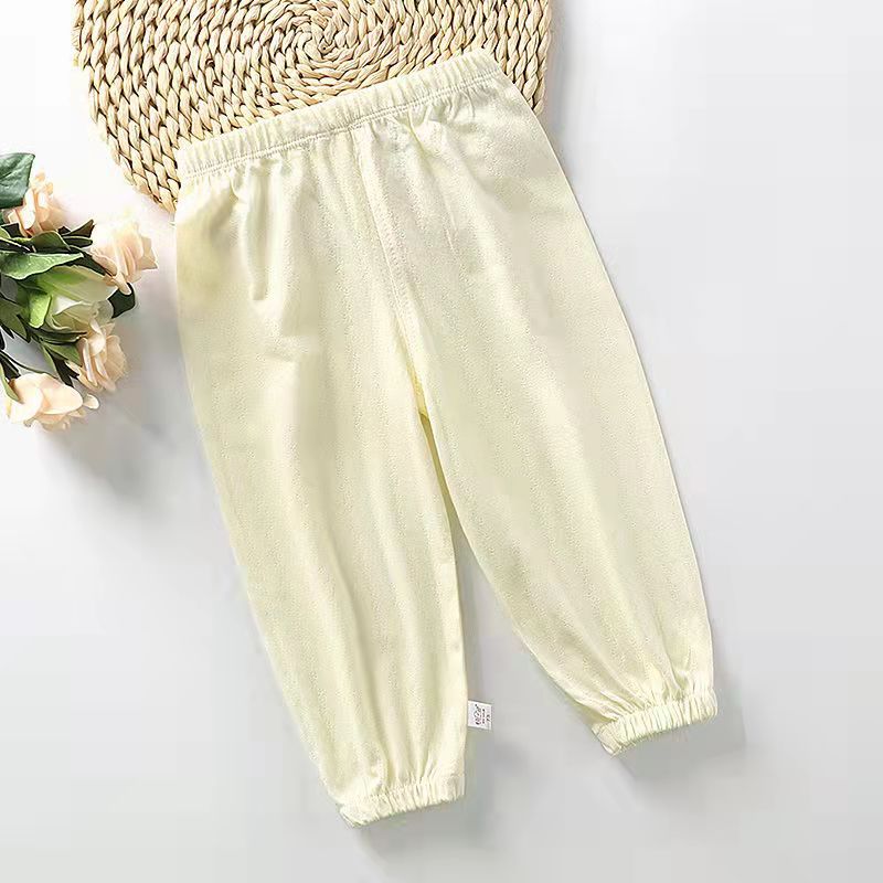 Children'S Anti-Mosquito Pants Summer Thin New Arrival Open Crotch Baby'S Pure Cotton Anti-Mosquito Pants Baby Class A Breathable Loose - Image 1