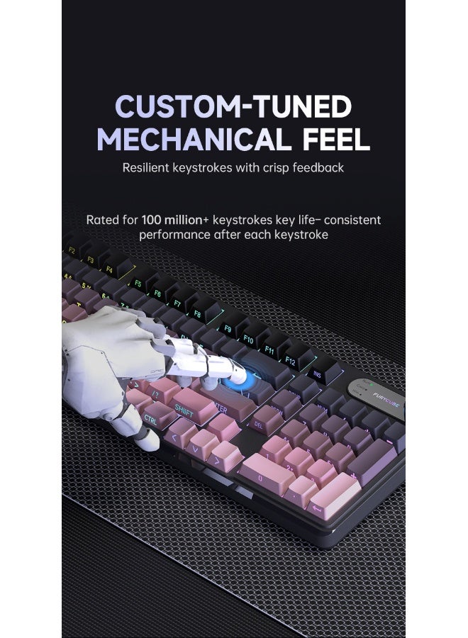FURYCUBE IP98 Waterproof Mechanical Gaming Keyboard - Washable Mechanical Keyboard with Tactile Feel - Image 5
