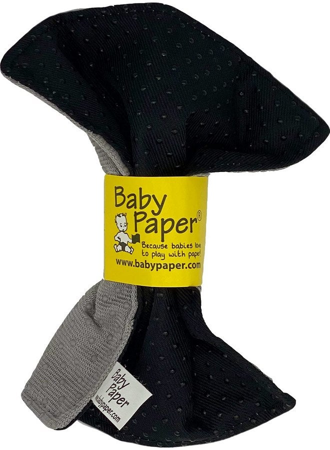 Baby Paper Textured Gray/Black Print Crinkle Toy | Sensory Toy for Babies, Toddlers, & Infants | Great Gift for Baby Showers - Image 1