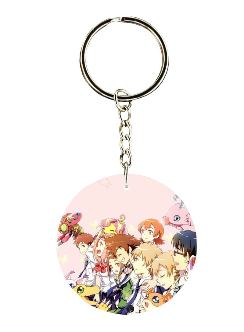 Double Sided Digimon Printed Keychain