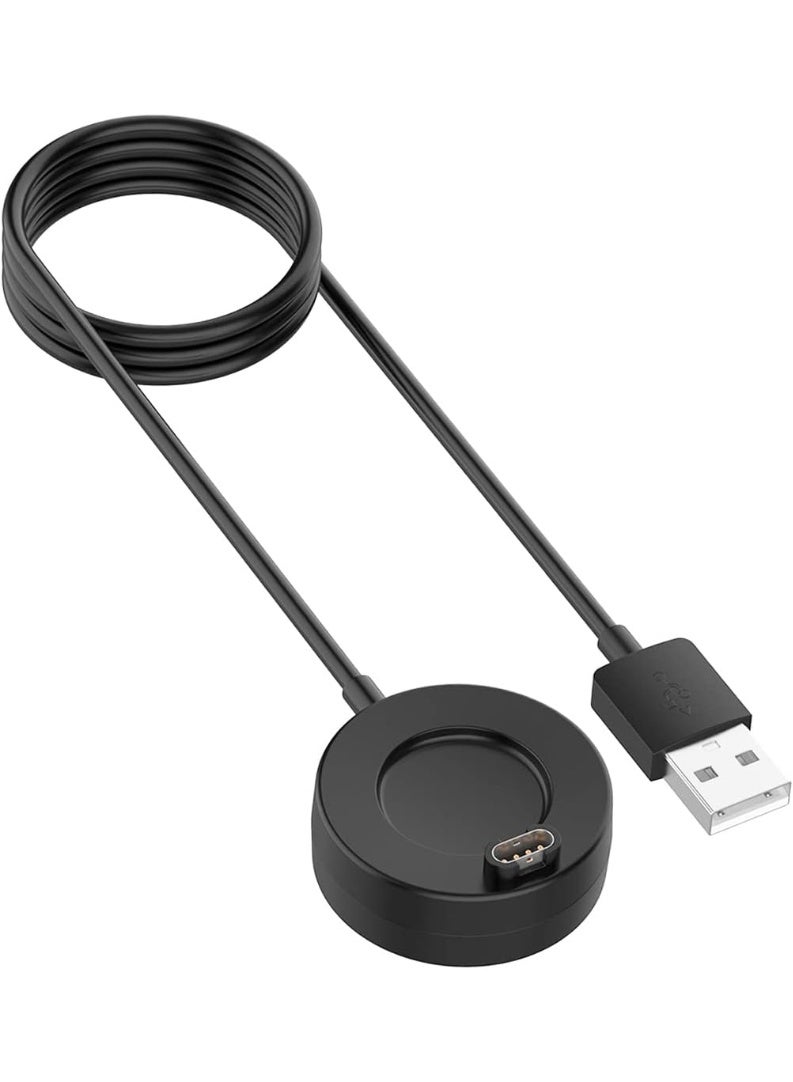 USB-A Round Charging Dock with 1M Cable Replacement Charger for Garmin Fenix 7 / 7X / 6 Pro, Forerunner 245 / 945 / 955, Venu Sq, Vivoactive 4 / 4S, Instinct 2 - Image 1