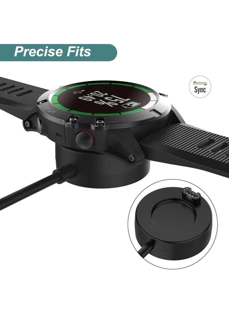 USB-A Round Charging Dock with 1M Cable Replacement Charger for Garmin Fenix 7 / 7X / 6 Pro, Forerunner 245 / 945 / 955, Venu Sq, Vivoactive 4 / 4S, Instinct 2 - Image 4