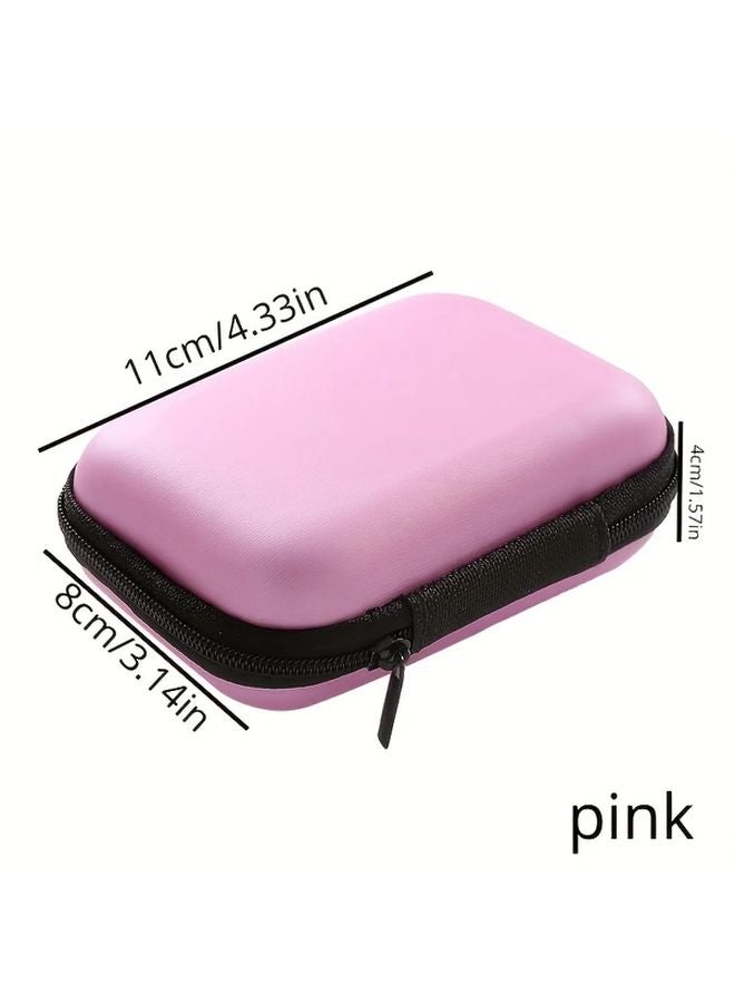 Orange Zippered Coin Purse Key Case Headphone Pouch Data Cable Storage Bag - Image 4