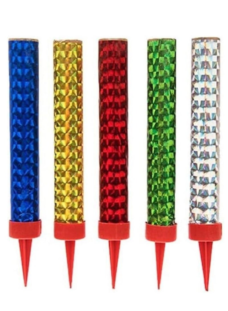 Sparkling Fountain Design Sparkling Cake Candles - Set of 5, 12cm Height, Add a magical and modern touch to birthday parties and other special occasions - Image 3