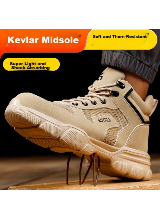 Fumer Fumeier Men's Winter High-top Steel Toe Anti-smashing Anti-piercing Work Safety Shoes F078-1 Size 40  - Image 4