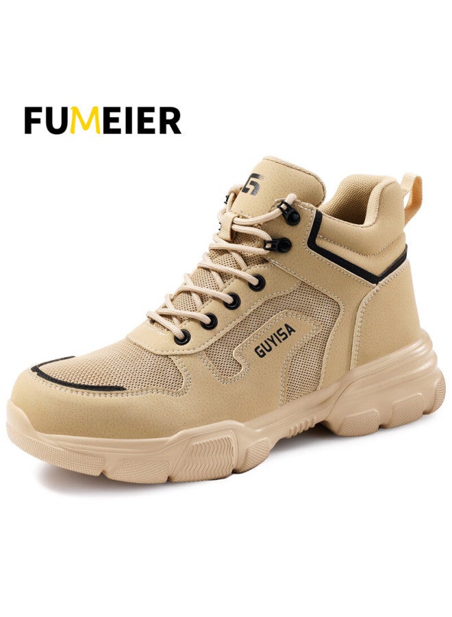 Fumer Fumeier Men's Winter High-top Steel Toe Anti-smashing Anti-piercing Work Safety Shoes F078-1 Size 40  - Image 5