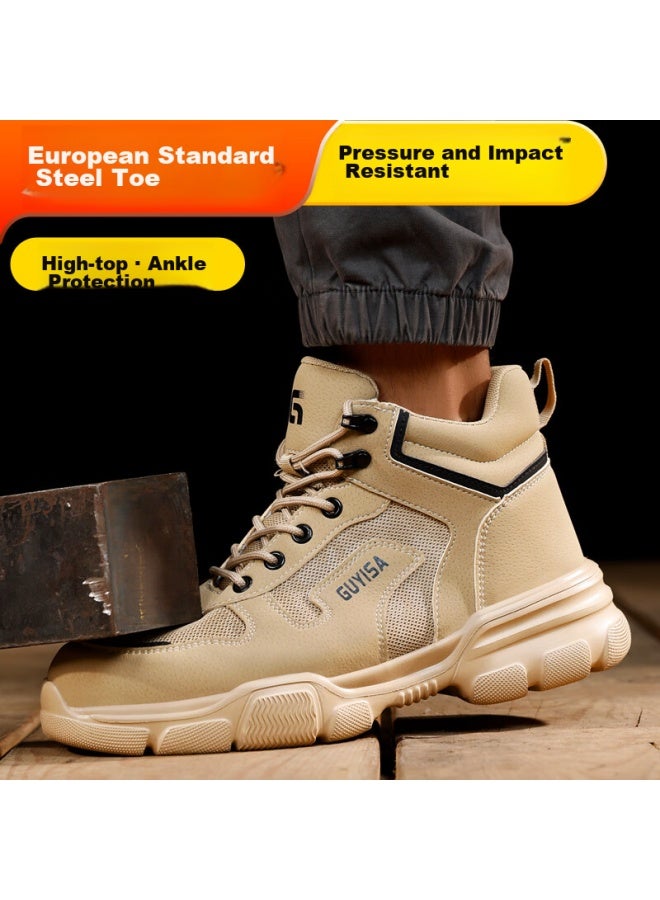 Fumer Fumeier Men's Winter High-top Steel Toe Anti-smashing Anti-piercing Work Safety Shoes F078-1 Size 40  - Image 3