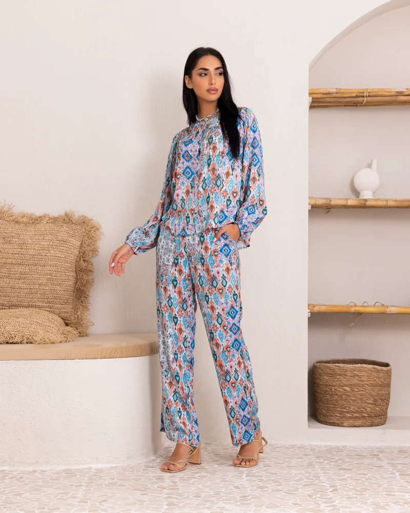 That’s My Gal Ikat Printed Co-Ord Shirt