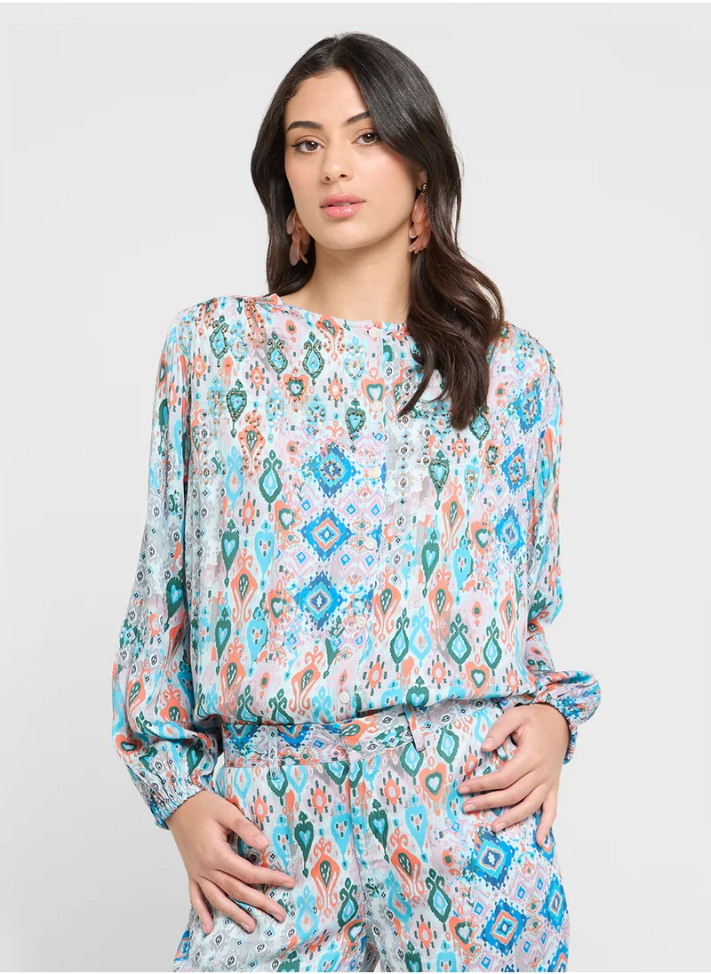 That’s My Gal Embroidered Printed Co-Ord Shirt