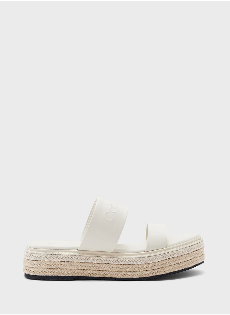 CALVIN KLEIN FLATFORM WEDGE SLIDES  - Image 1