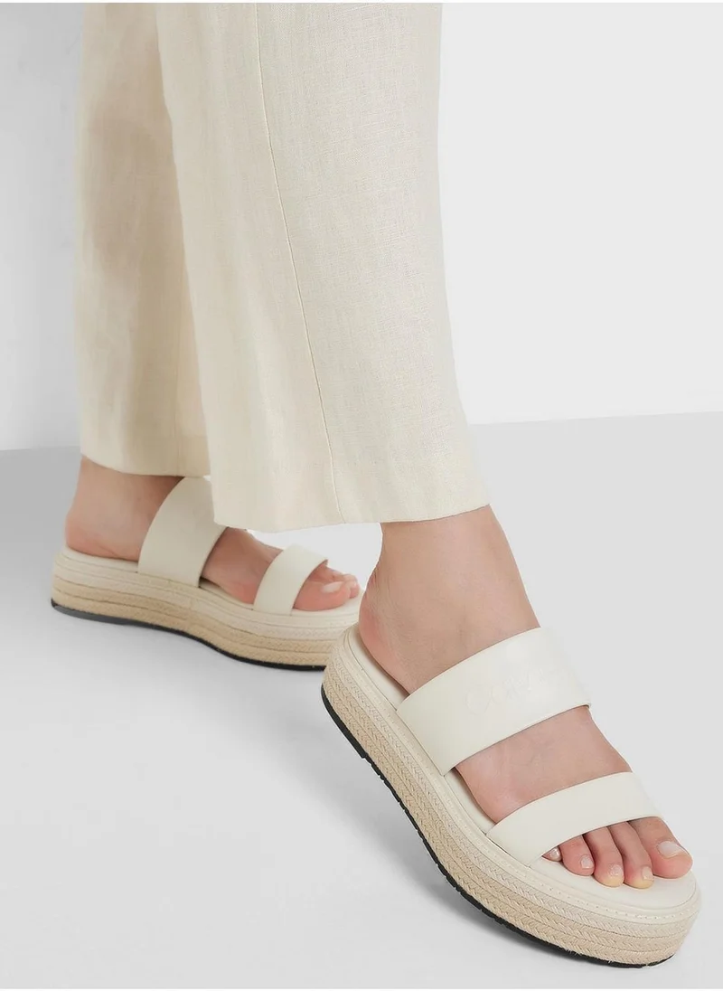 كالفن كلاين FLATFORM WEDGE SLIDES