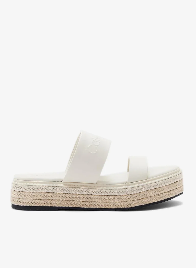 CALVIN KLEIN FLATFORM WEDGE SLIDES