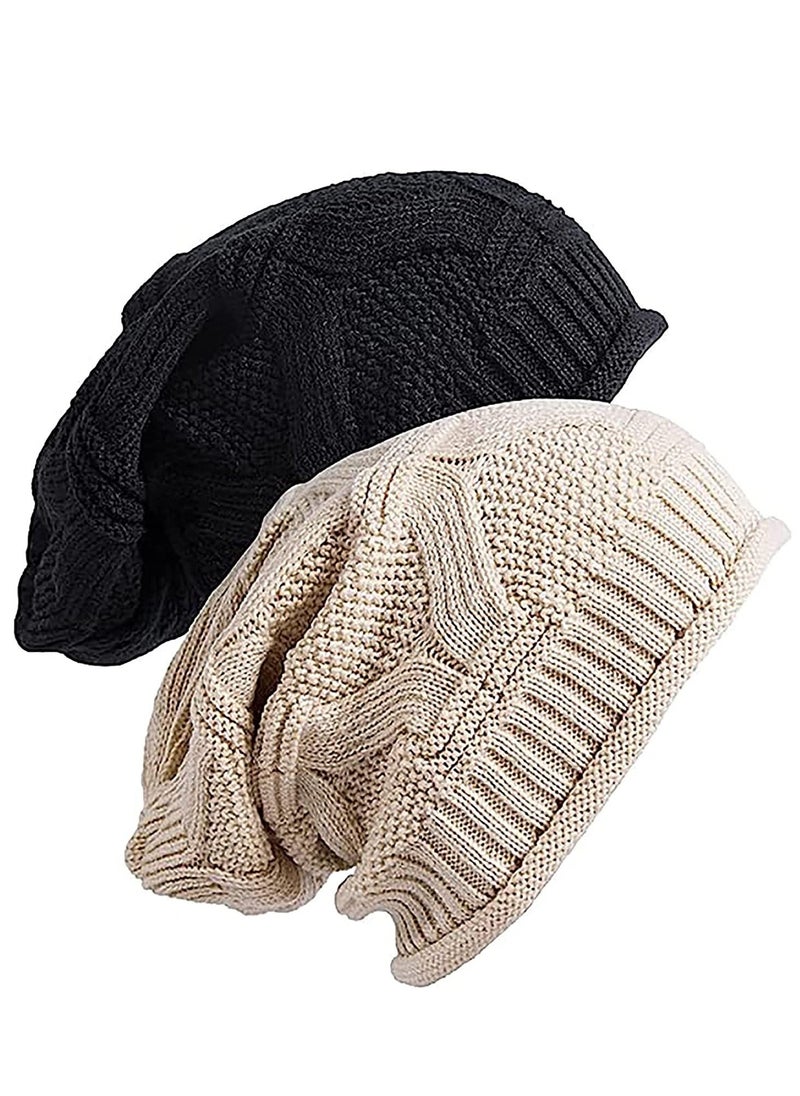SYOSI High quality soft material The baggy slouchy beanie hats are made of 100% acrylic High quality material comfortable breathable and excellent elasticity Soft and lightweight - Image 1