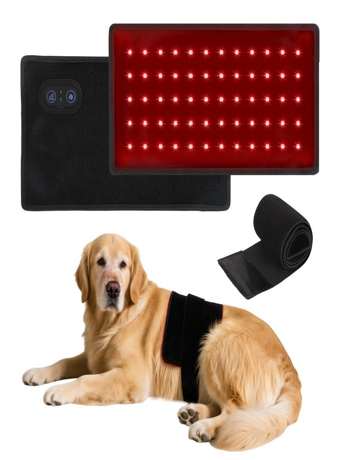 Wind in Hand Red Light Therapy for Dogs,Wearable Infrared Light Therapy Belt for Pets Wounds Repair,Joint & Back Pain Relief,12.8 × 6.8 in 660/850 nm 80-LED Pad - Image 1