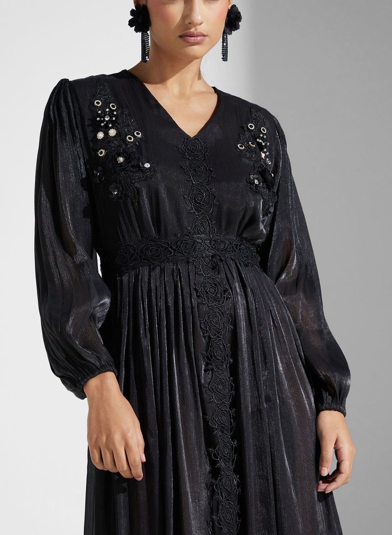 Embellished Chiffon Dress