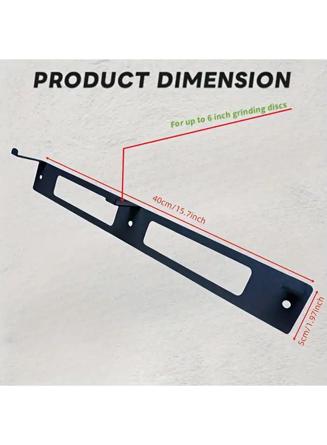 Black Wall Mounted Metal Grinding Disc And Cutting Wheel Storage Rack 1pc - Image 4