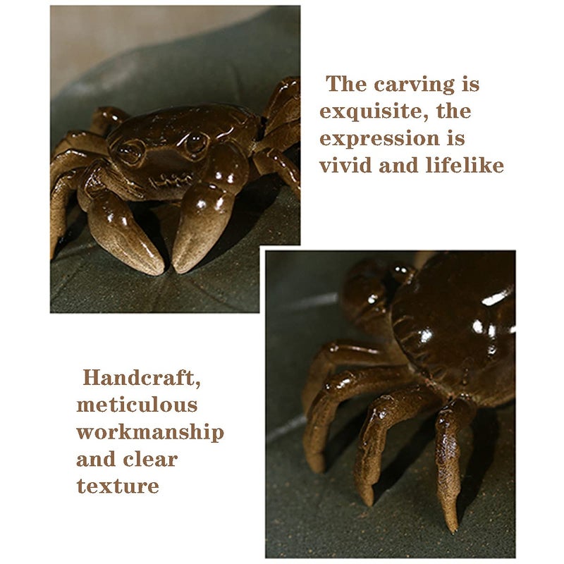 LYART Color Changeable Tea Pet Cute and Fine Kung Fu Zisha Tea Pet for Tearoom Ornament Accessories Gift for Tea Lover (Crab) - Image 4