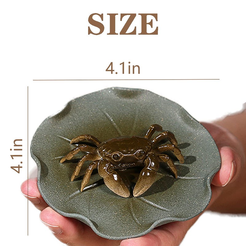 LYART Color Changeable Tea Pet Cute and Fine Kung Fu Zisha Tea Pet for Tearoom Ornament Accessories Gift for Tea Lover (Crab) - Image 2