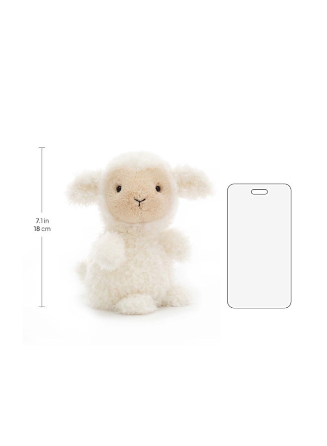 Jellycat Little Lamb Plush – Soft Stuffed Toy with Cordy Legs, Cute Valentine’s Gift for Kids & Adults, Collectible Jellycat, 18cm - Image 4