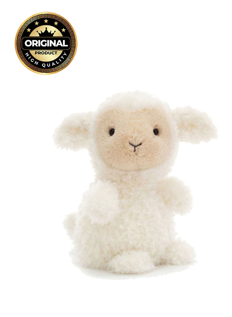 Jellycat Little Lamb Plush – Soft Stuffed Toy with Cordy Legs, Cute Valentine’s Gift for Kids & Adults, Collectible Jellycat, 18cm - Image 1