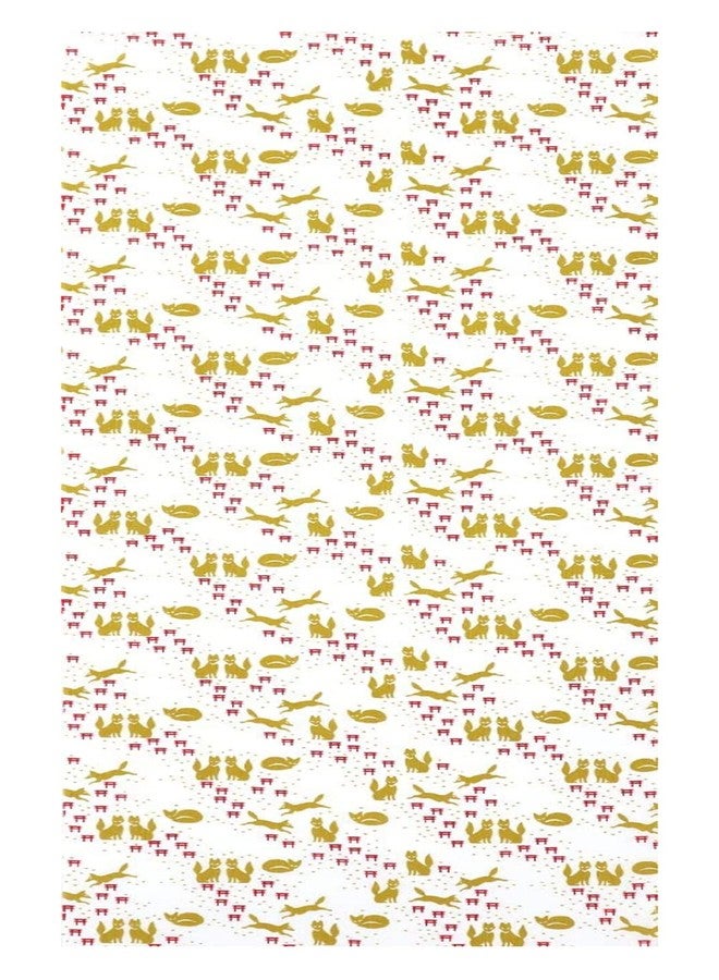 KOMESICHI irodori Japanese Traditional Towel Tenugui Fox and Torii 12.99 x 34.64 in with Tenugui Iroha (English Manual) - Image 2