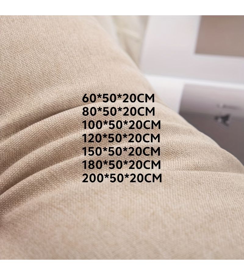 Gray White Simple Comfort Pillow 80x50x7.87 Inch Two Tone Triangle Cushion for Sofa Bed Reading Waist Support with Breathable Moisture Wicking Removable Cover Side Pocket - Image 1