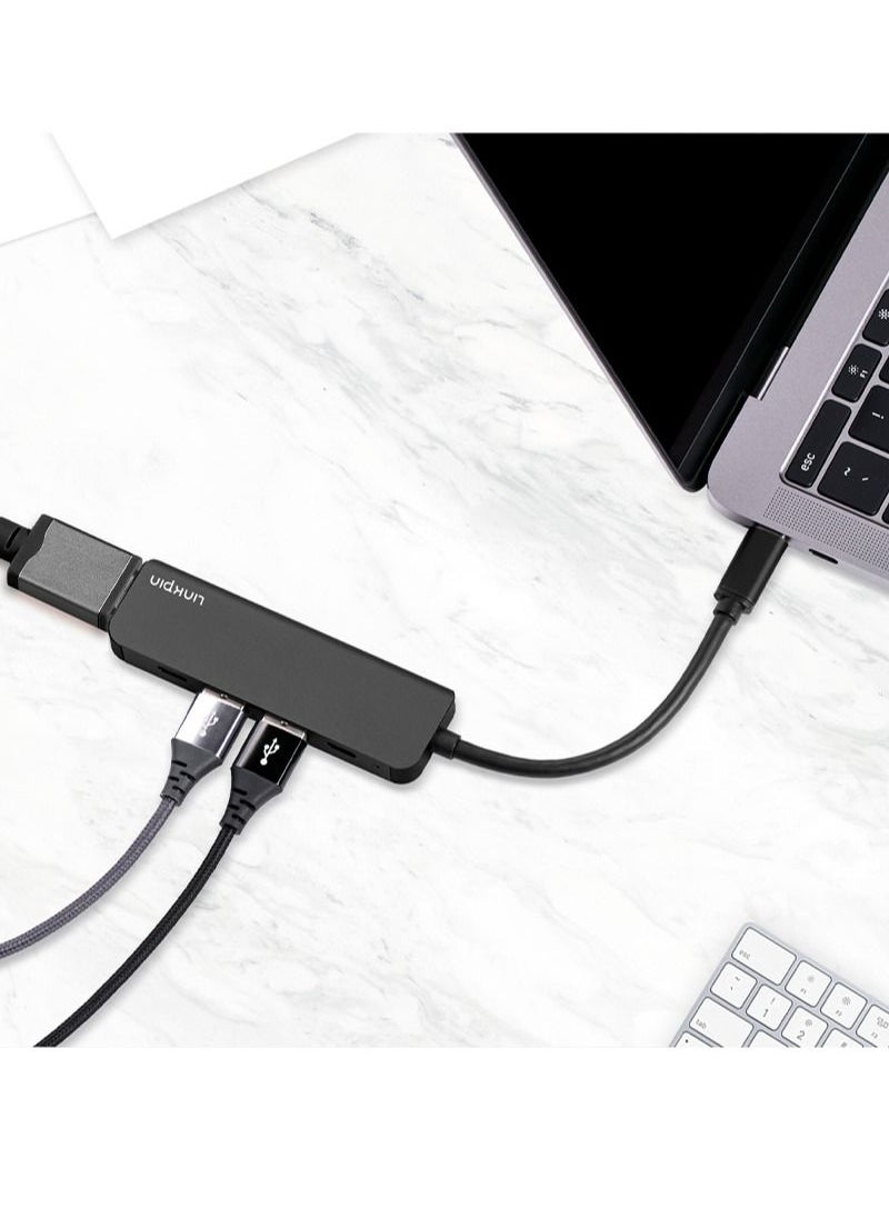 Linkpin 5 in 1 USB C Hub 4K@60Hz Type C to HDMI USB2.0 Port PD60W Power Delivery SD/TF Card Slot Reader for MacBook Pro/Air/XPS/iPad  - Image 3