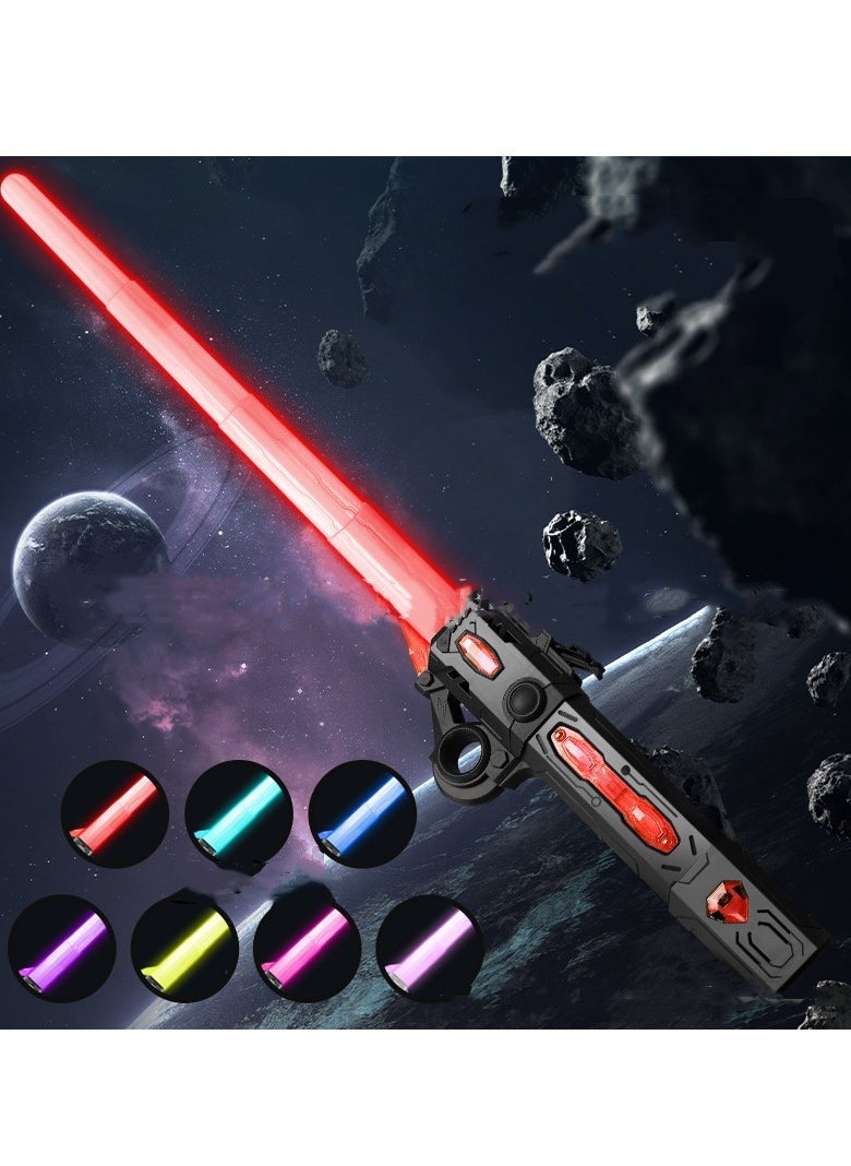 M MIAOYAN M MIAOYAN new toy laser sword Star Wars laser sword shape toy finger rotating seven-color light band music retractable luminous toy sword  - Image 1