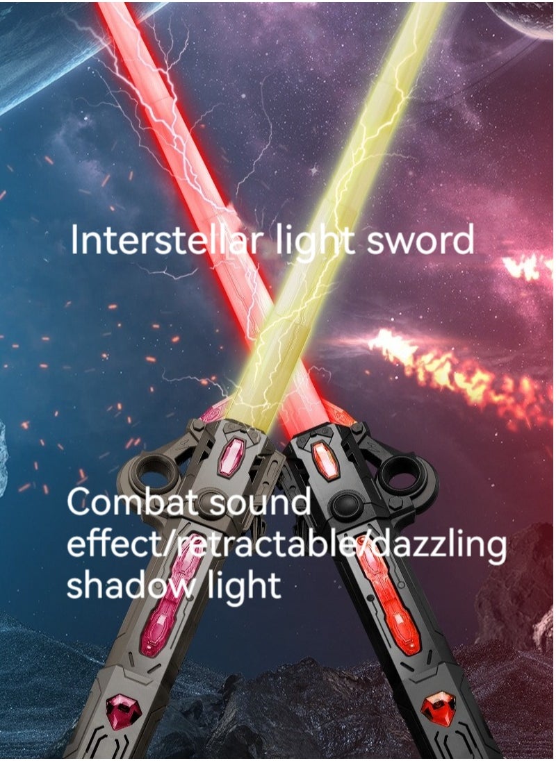 M MIAOYAN M MIAOYAN new toy laser sword Star Wars laser sword shape toy finger rotating seven-color light band music retractable luminous toy sword  - Image 2