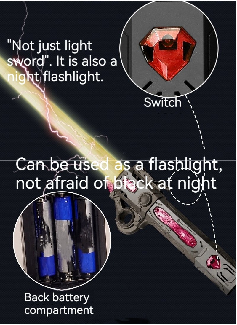 M MIAOYAN M MIAOYAN new toy laser sword Star Wars laser sword shape toy finger rotating seven-color light band music retractable luminous toy sword  - Image 5