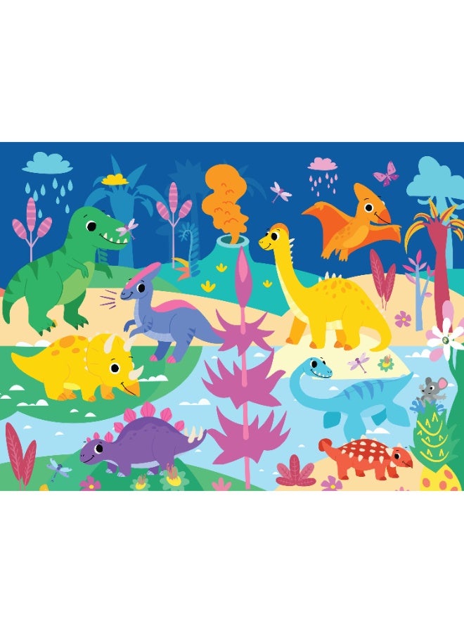 Hinkler Junior Jigsaw Carry & Play Roarsome Dinosaurs | 45 Pcs | Fun & Travel Game For Kids | Challenging Brain Booster | Age 4-6 - Image 3