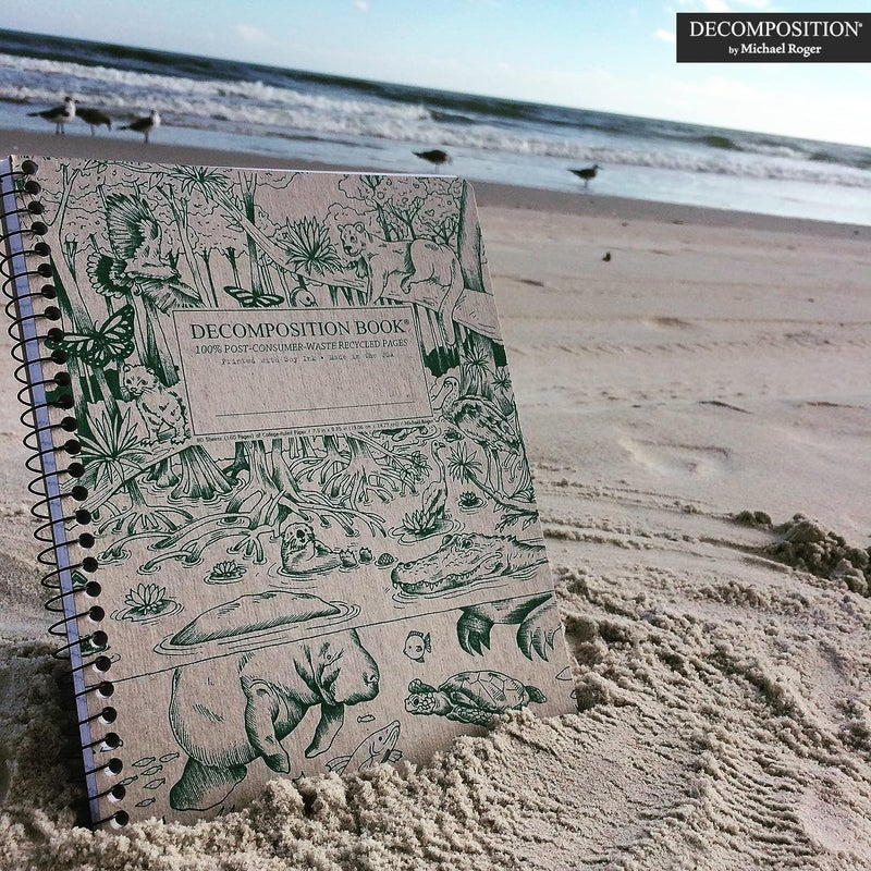 Decomposition Everglades College Ruled Spiral Notebook - 9.75 x 7.5 Journal with 160 Lined Pages - 100% Recycled Paper - Notebooks for School Supplies, Home & Office - Made in USA - Image 2