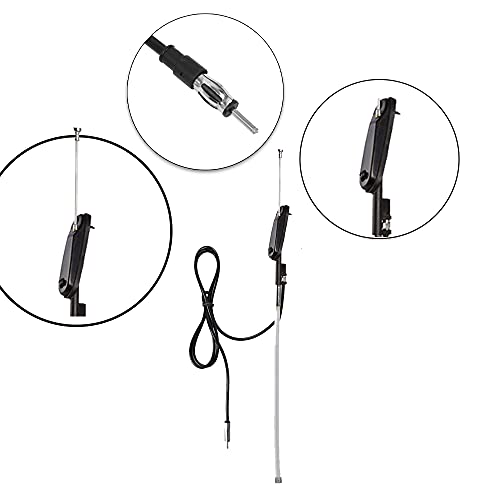 Auto Pearl - Vehicle Roof Mount Rubber Antenna Mast Flexible Car Antenna with Anti-Theft Design and Car Wash Safe - Black -Alto - Image 5