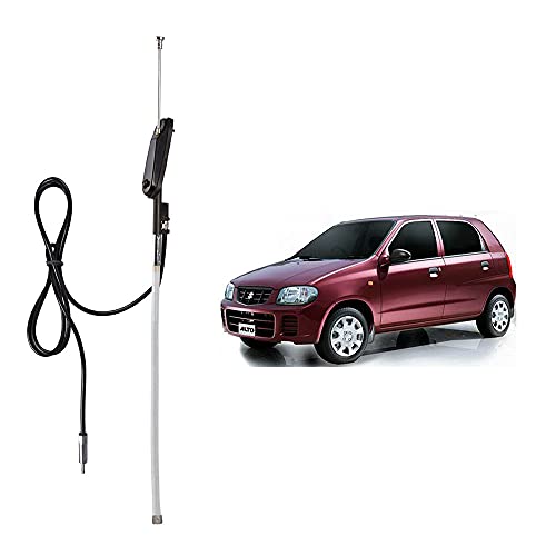Auto Pearl - Vehicle Roof Mount Rubber Antenna Mast Flexible Car Antenna with Anti-Theft Design and Car Wash Safe - Black -Alto - Image 1
