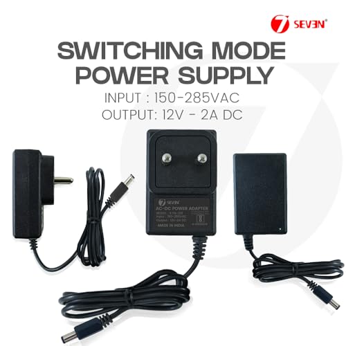 7-Seven 7SEVEN® 12V 2Amp Dc Adapter for CCTV Camera Power Supply Dvr Set Top Box Led Strip Light Car and Bike Toy Charger Dc Motor Modem Router, Ensure Pin Size - Image 3