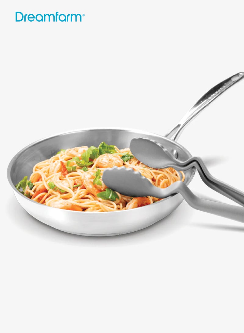 دريم فارم ملقط مطبخ نايلون بقفل نقرة | كلونغز لايت ١٠.٥ بوصة | آمن لأدوات غير لاصقة | مقاوم للحرارة حتى ٢٥٠ درجة | سهل الاستخدام بيد واحدة | خالٍ من المواد الضارة | رمادي | ٣٤ × ٨.٥ × ٣.٧ سم - Image 2