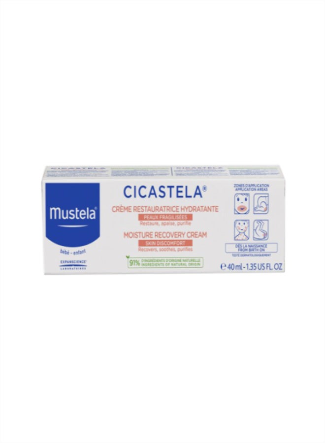 Mustela Cicastela Moisture Recovery Cream For Skin Discomfort - 40ml - Image 1